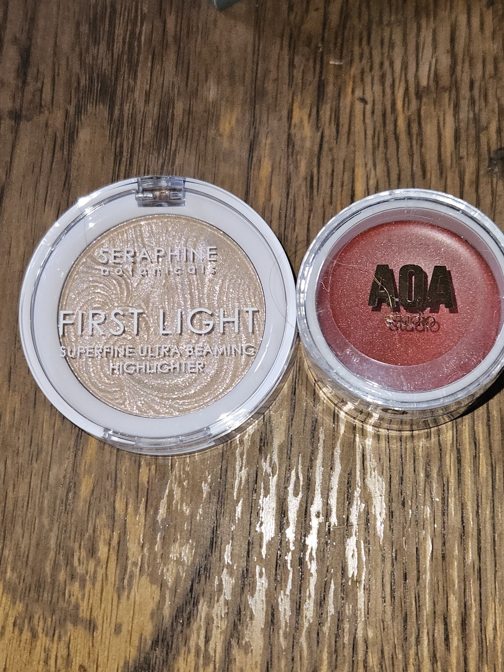 Seraphine First Light Champagne Highlighter & AOA Studio Blush Balm Duo BNIB